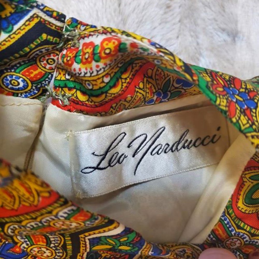 Vintage Leo Narducci 60s Paisley Mini Dress - Picture 7 of 15